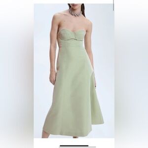 Mango corset midi dress